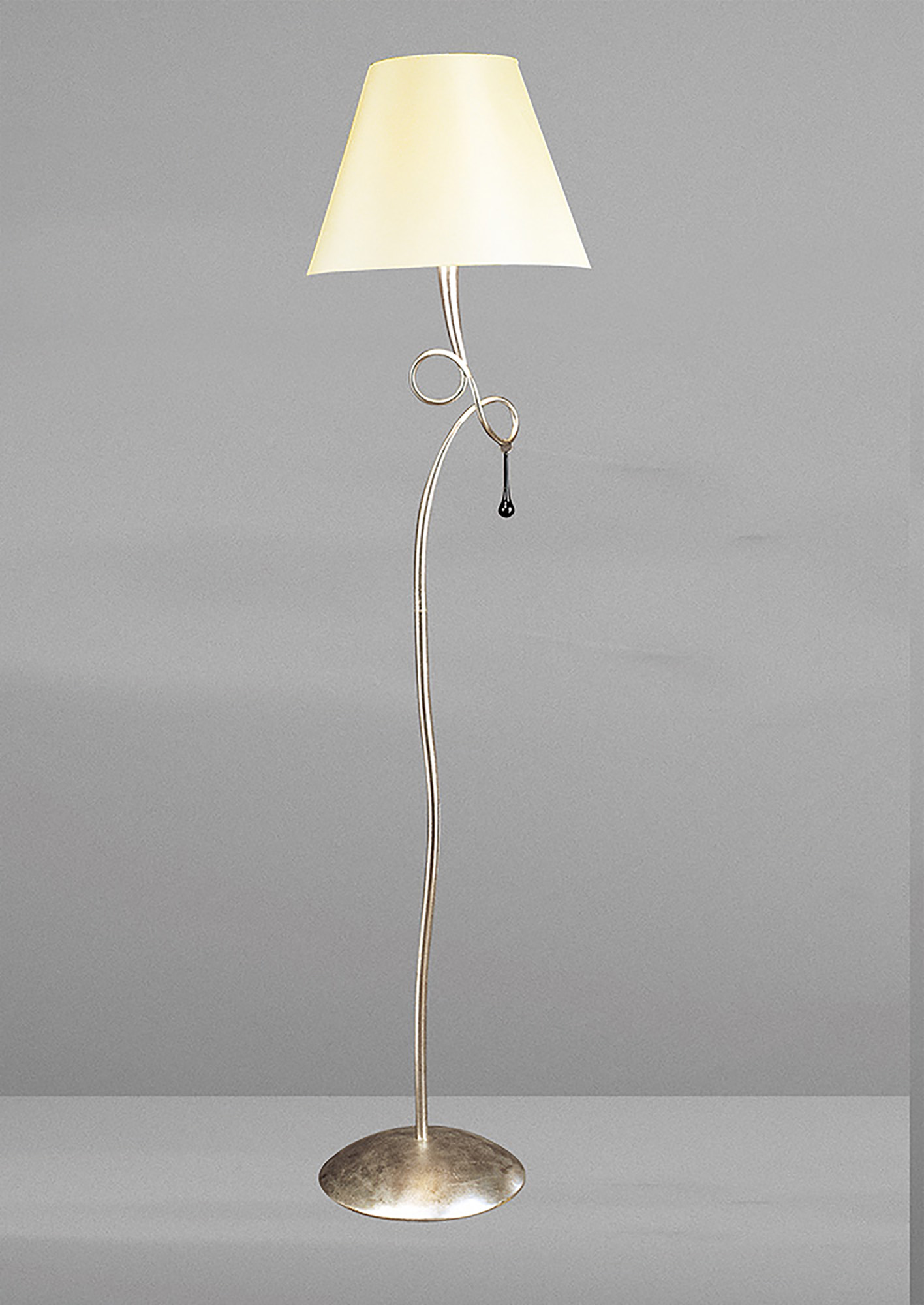 Paola Silver-Cream Floor Lamps Mantra Shaded Floor Lamps Paola Silver-Cream Floor Lamps Mantra Shaded Floor Lamps